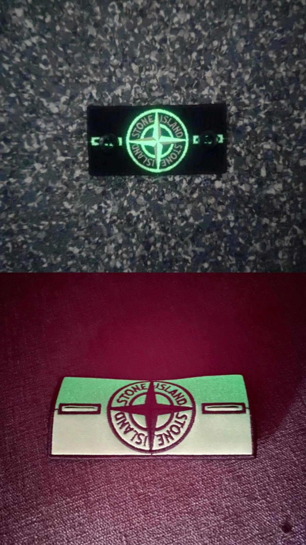 Glow in the dark Stone Island badges